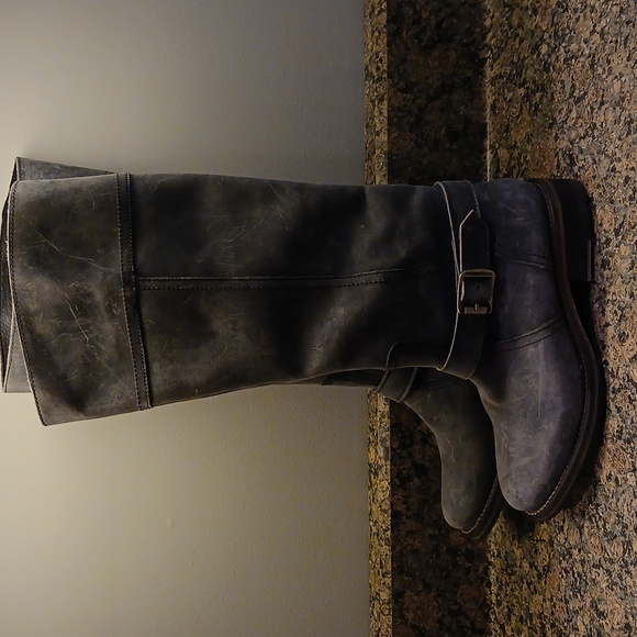 New Wolverine boots womens 5 gray vegan leather margot tall riding fall boho - Picture 3 of 8